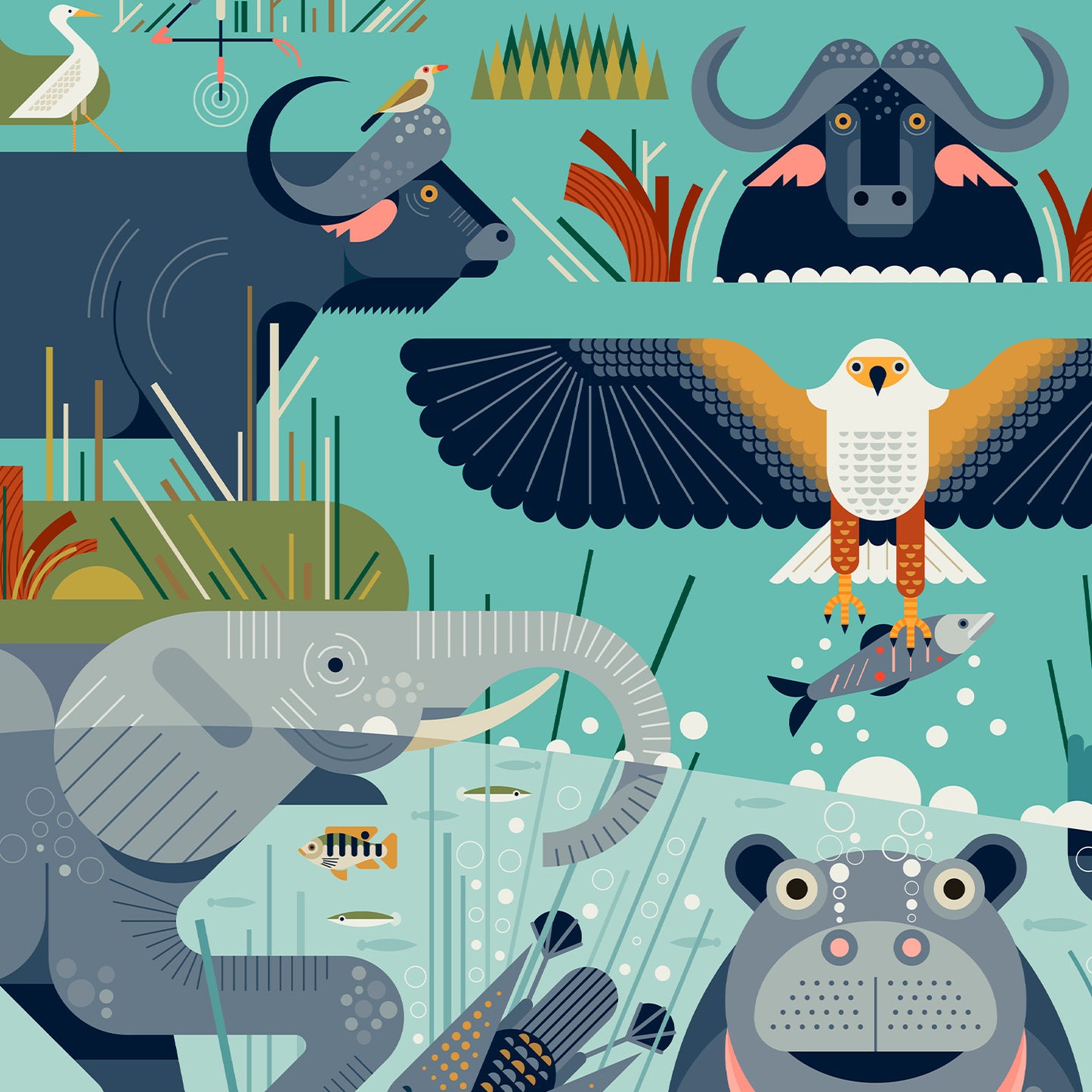 Okavango Delta Art Print