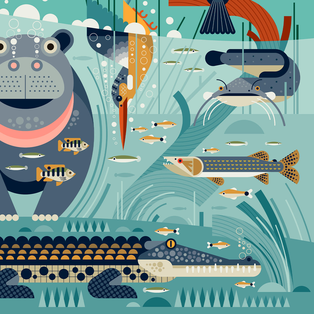 Okavango Delta Art Print