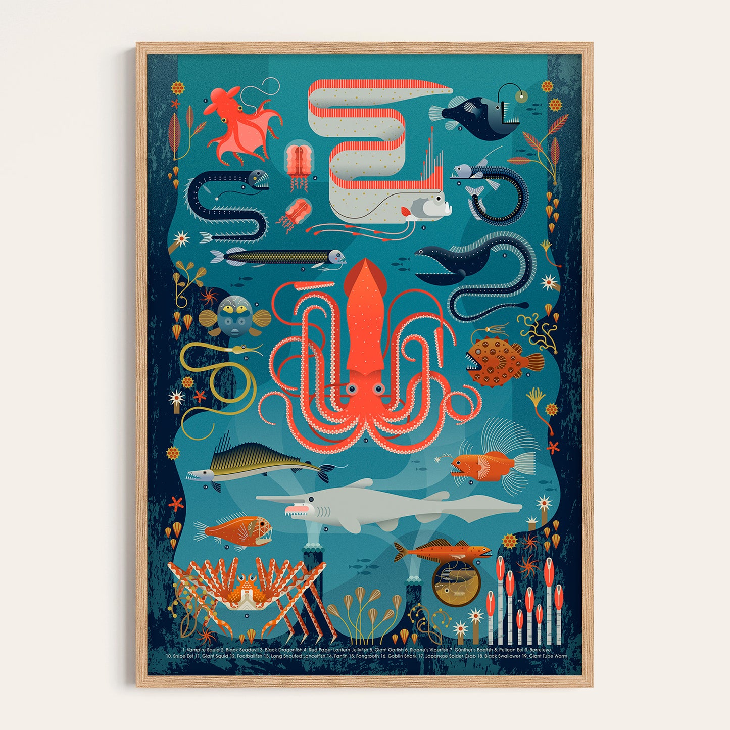 Deep Sea Creatures Art Print