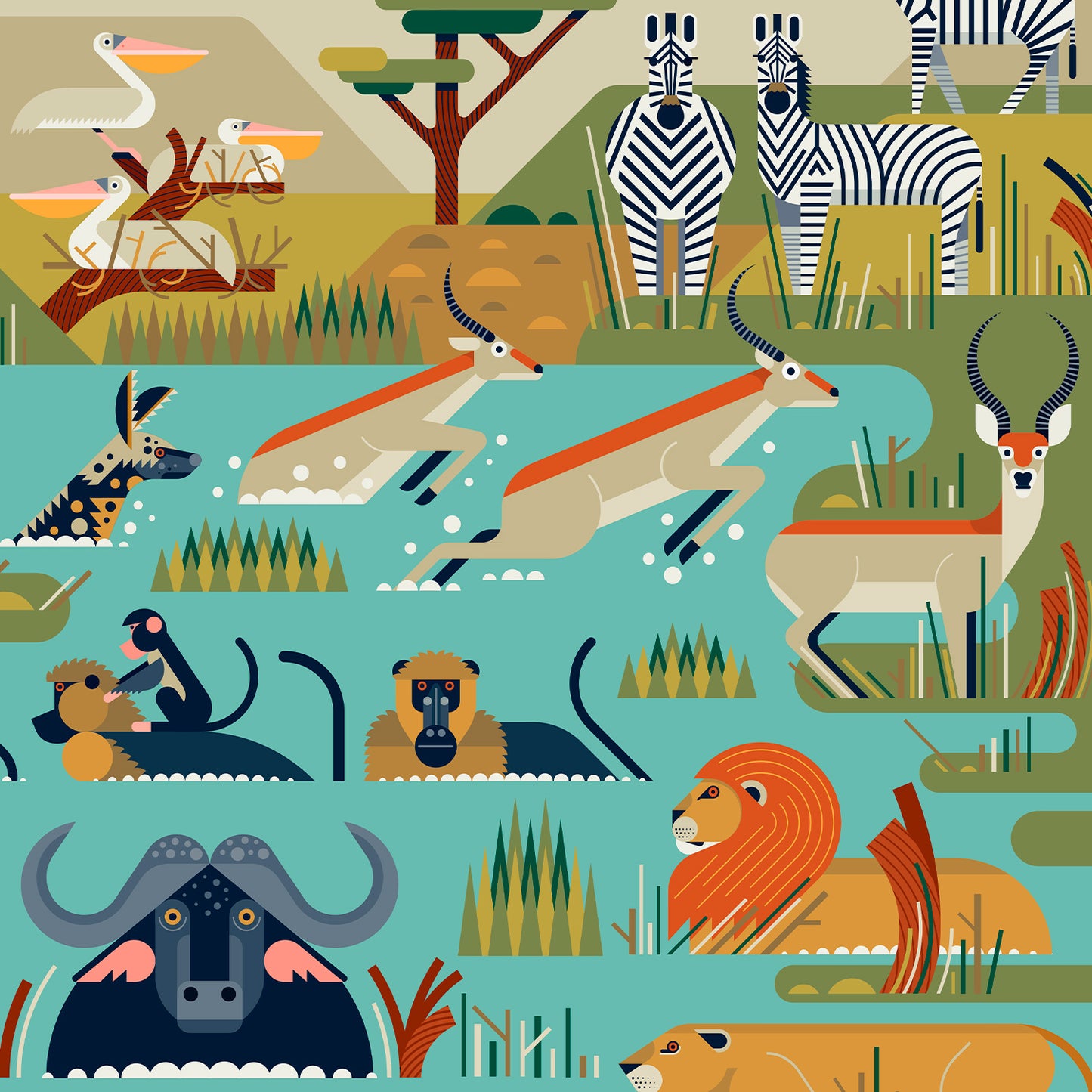 Okavango Delta Art Print