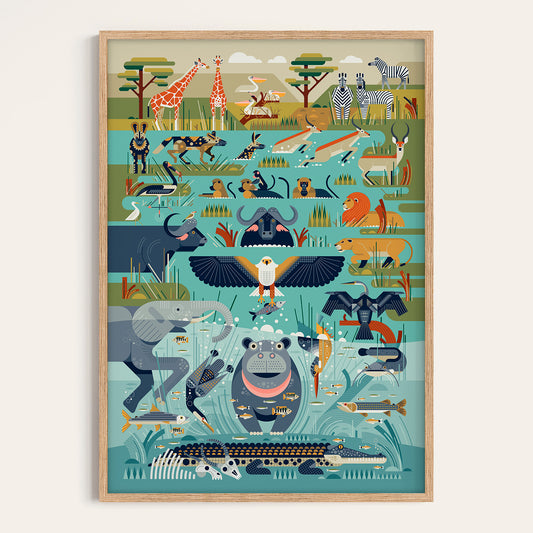 Okavango Delta Art Print