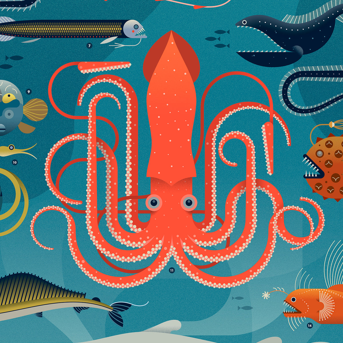 Deep Sea Creatures Art Print