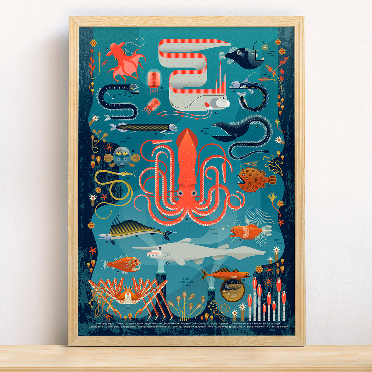 Deep Sea Creatures Art Print