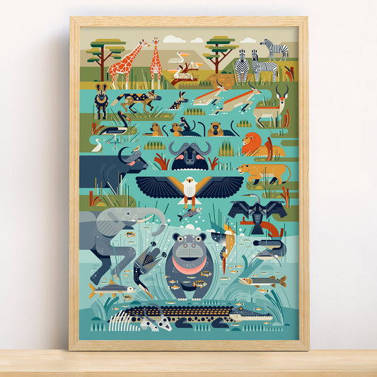 Okavango Delta Art Print