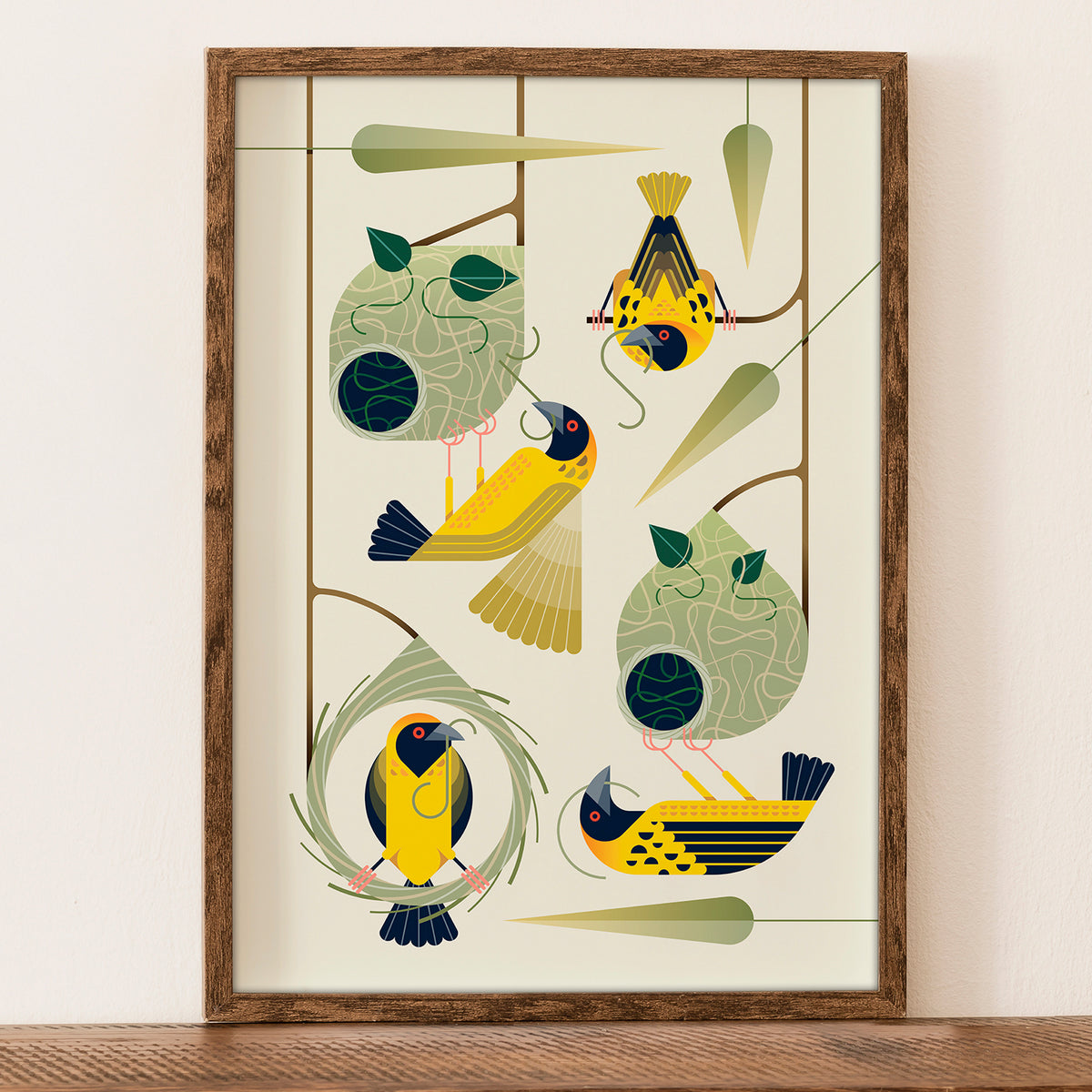 Weaver Birds Art Print