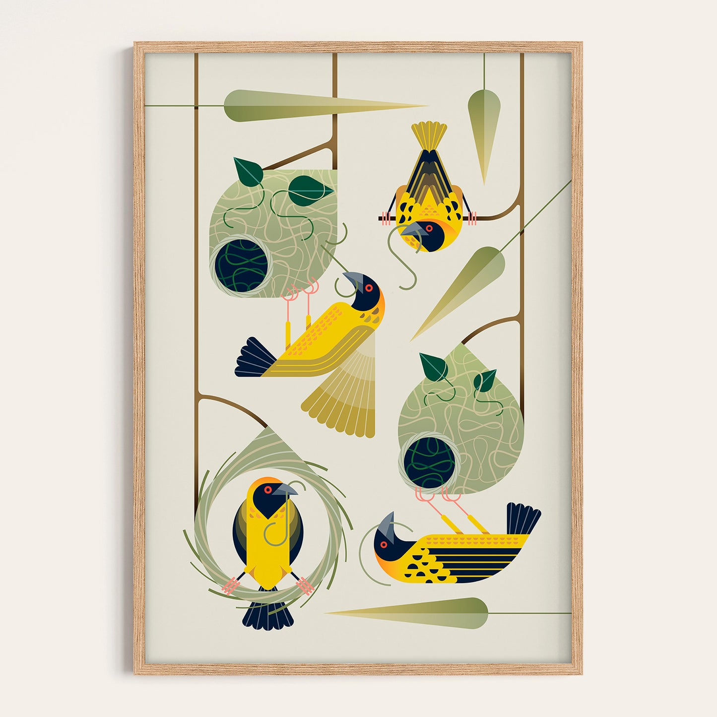 Weaver Birds Art Print